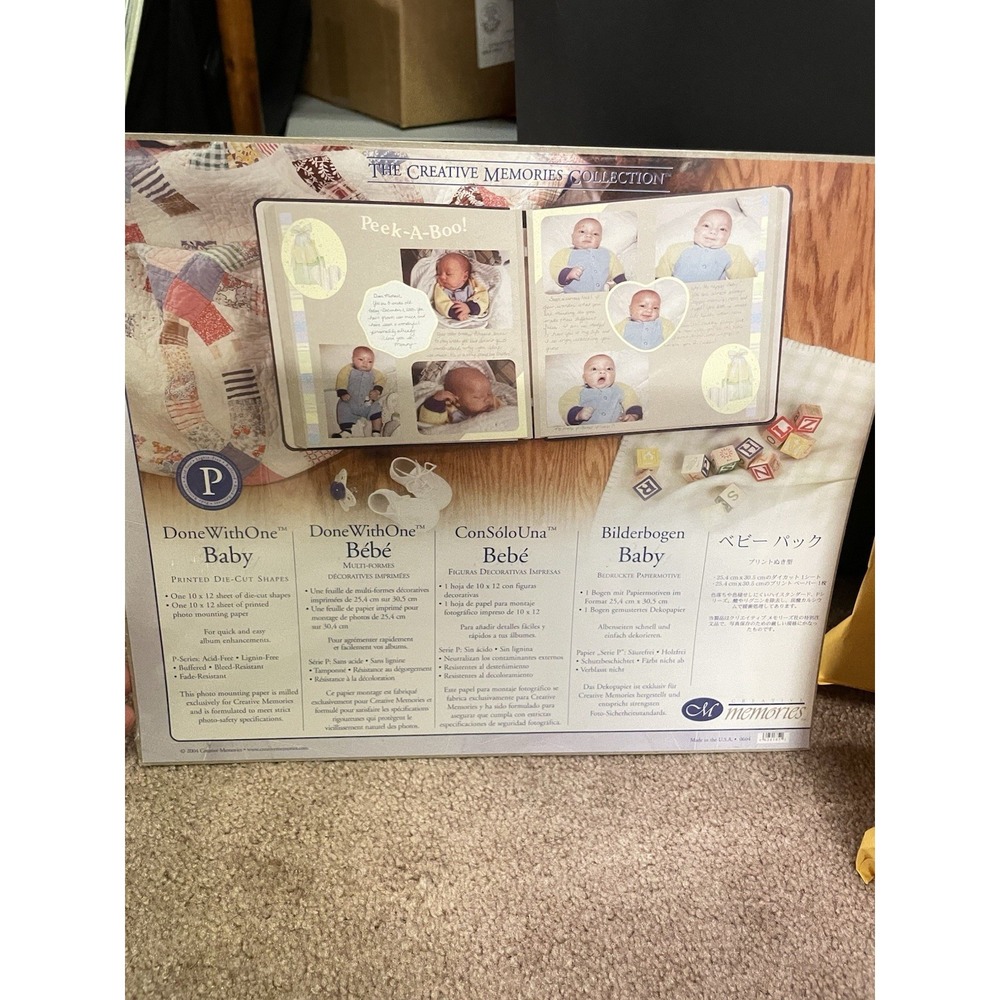 Creative Memories Done With One Baby 2004 Printed Die Cut Shapes Pastel NEW
